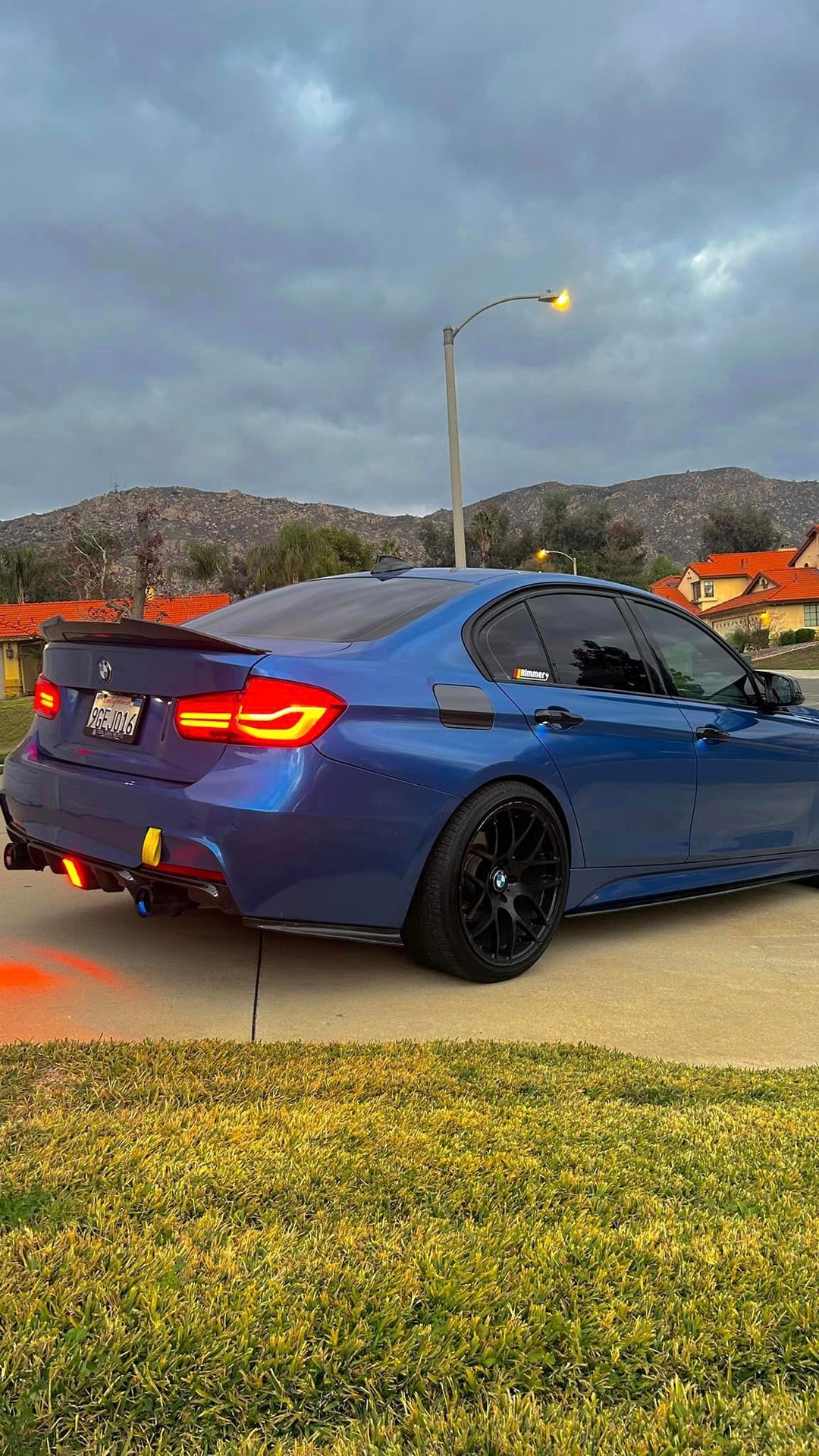 MP Style Carbon Fiber Rear Diffuser w/ Brake Light - BMW F30 3 Series