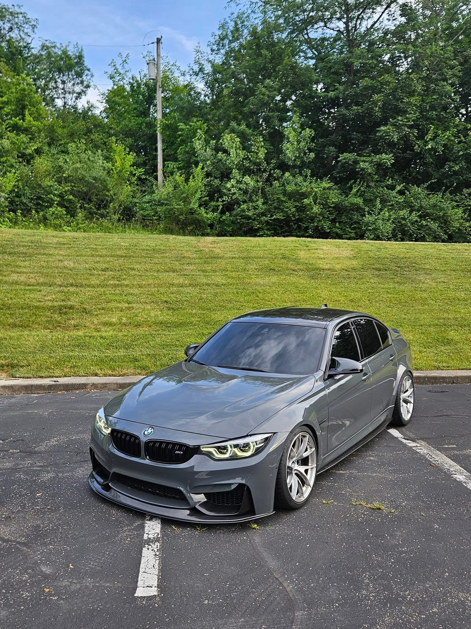 J Style Carbon Fiber Front Lip - 2015-2019 BMW F80 M3 & F82/F83 M4