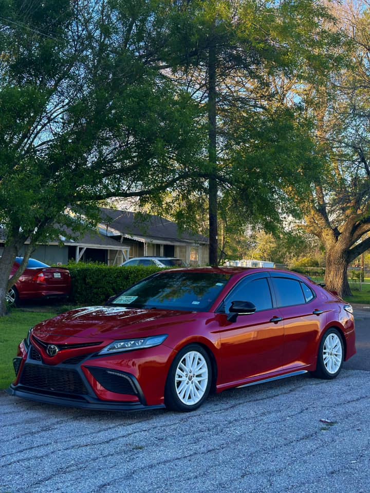 Matt Black Front Bumper Lip Splitter - 18-20 Toyota Camry SE XSE