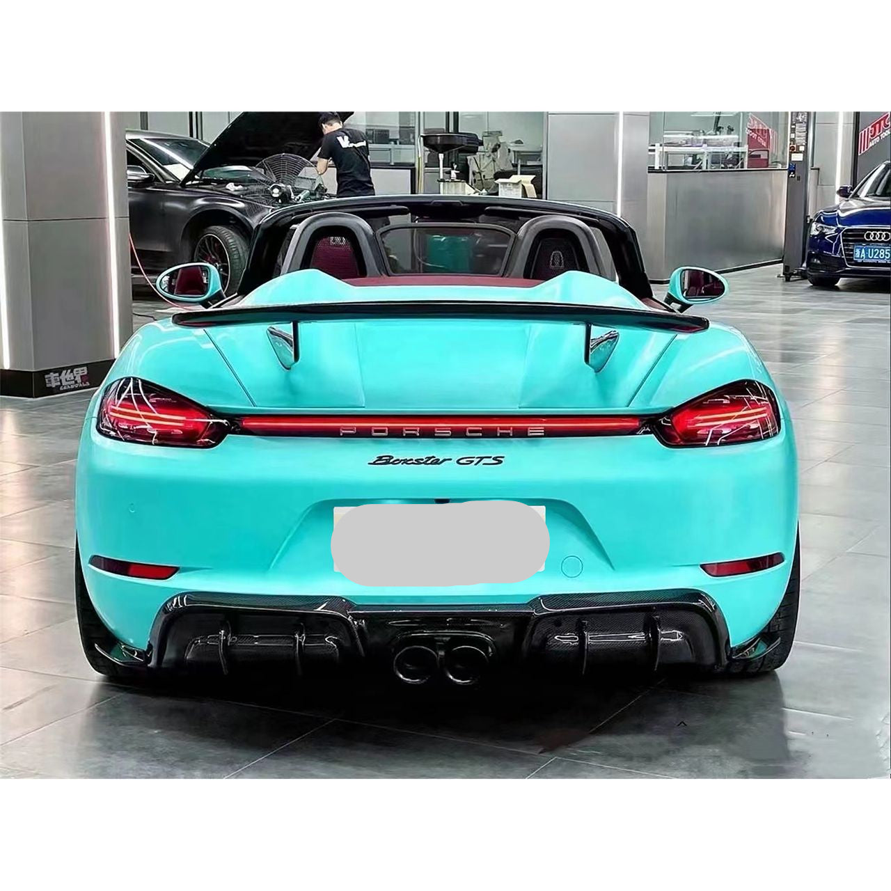 Carbon Fiber REar Diffuser - Porsche 718 Cayman Boxster