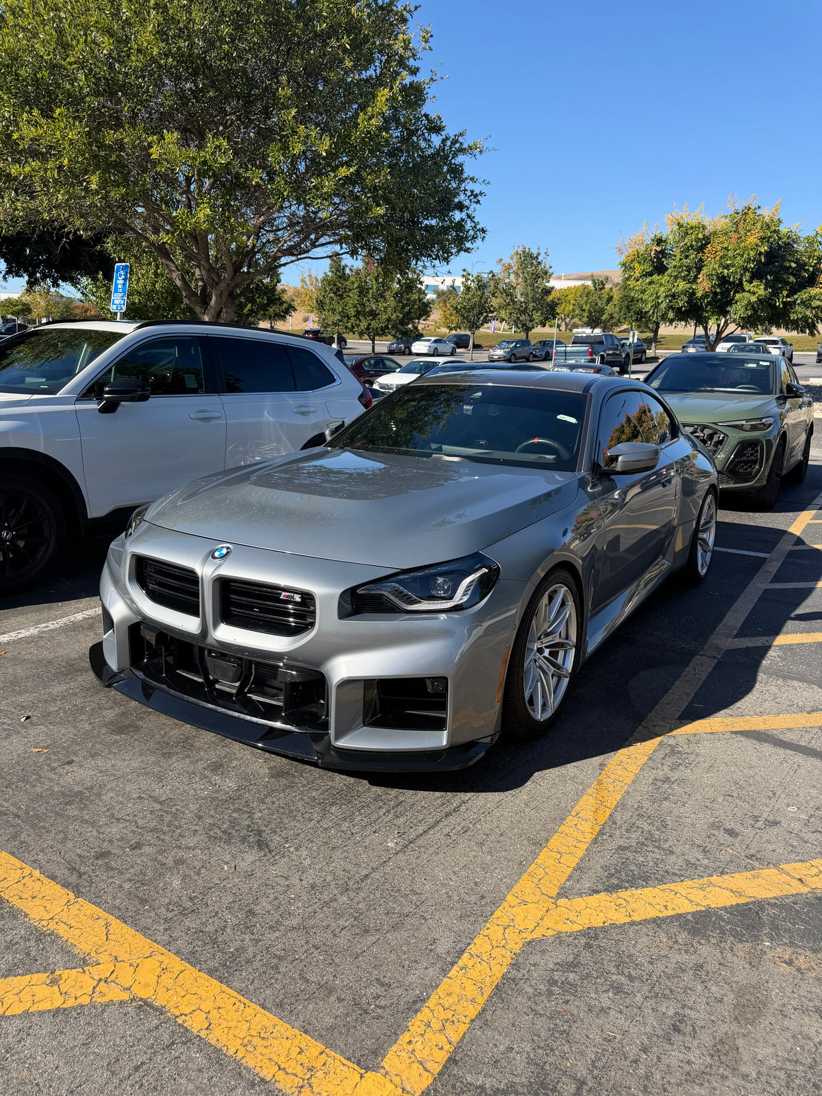 Gloss Black MH Style Front Bumper Splitter Lip - BMW G87 M2