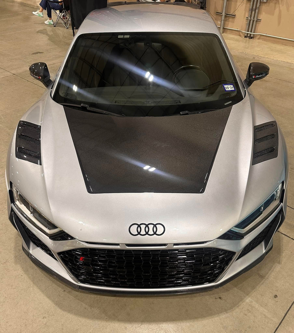 1016 R8 1016 Style Carbon Fiber Vented Hood - Audi R8