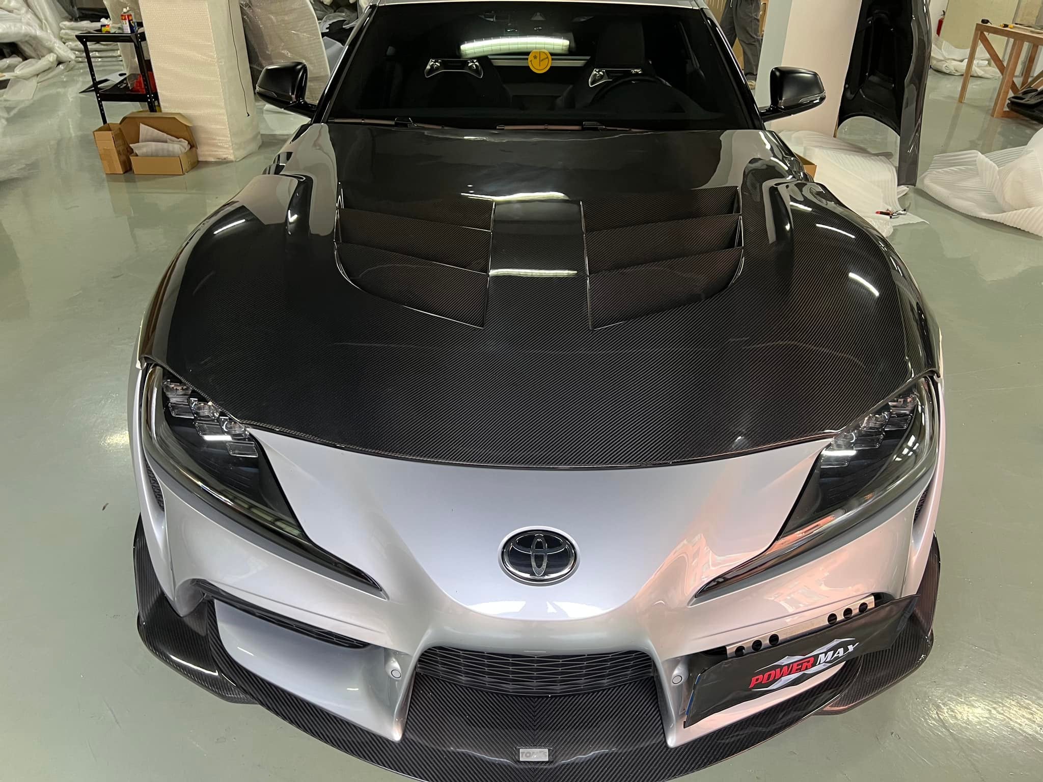 TSII Style Vented Carbon Fiber Hood V2 - Toyota Supra A90/A91