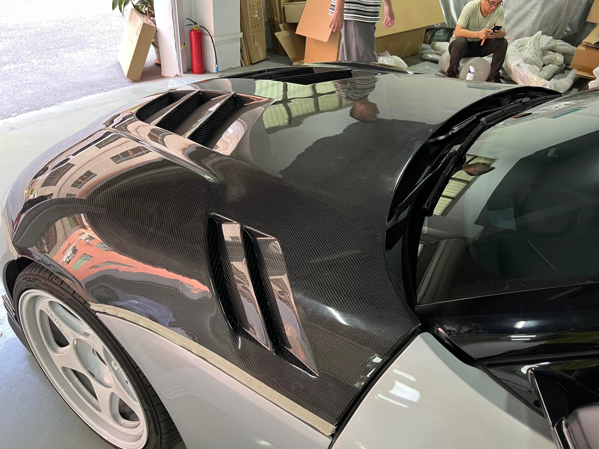 TSII Style Vented Carbon Fiber Hood V2 - Toyota Supra A90/A91