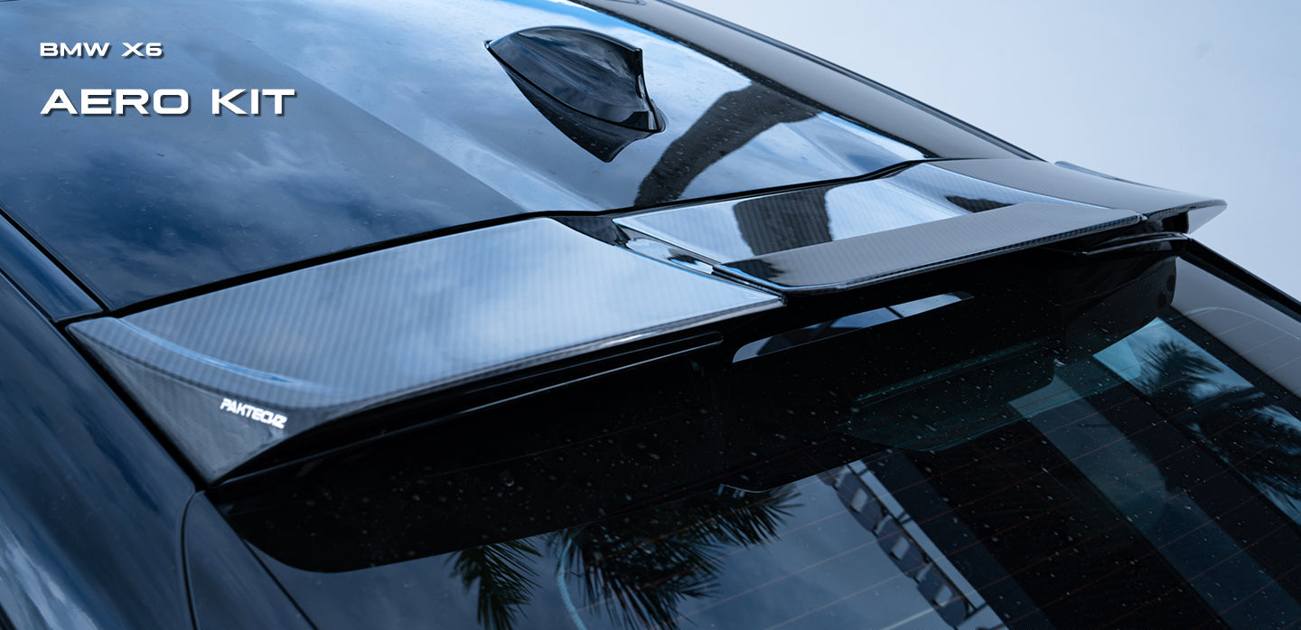Dry Carbon Fiber PT Style Rear roof spoiler - BMW X6 G06 2019 - 2024