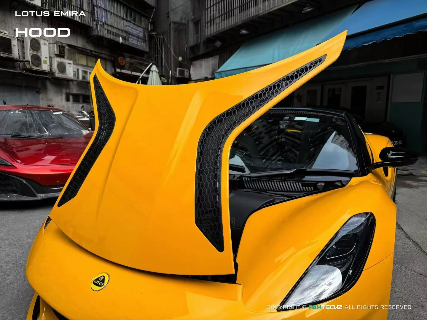 Paktechz Prepreg Dry Carbon Fiber Hood Bonnet - Lotus Emira