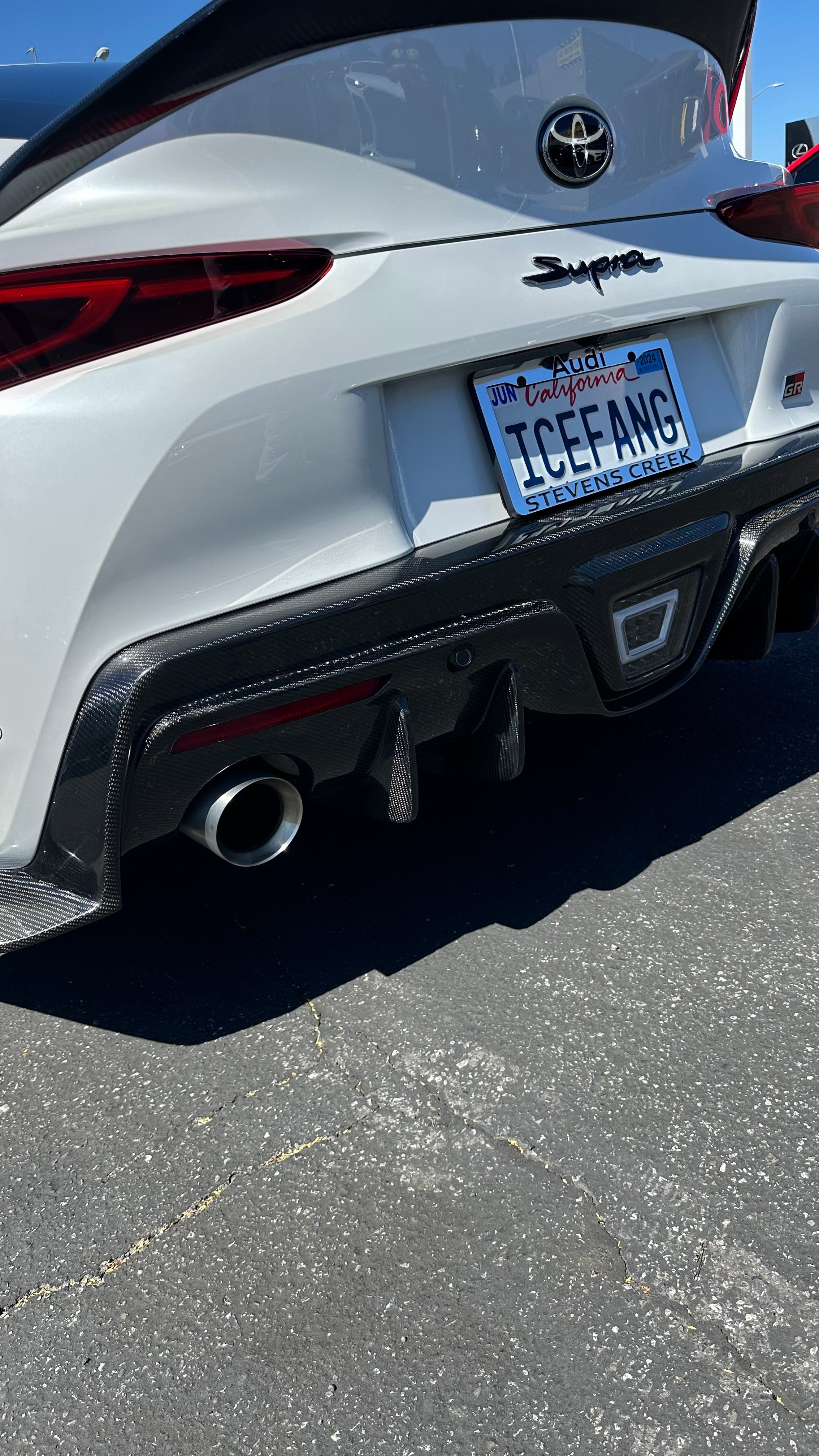 Carbon Fiber Rear Diffuser V2 for Toyota A90 Supra