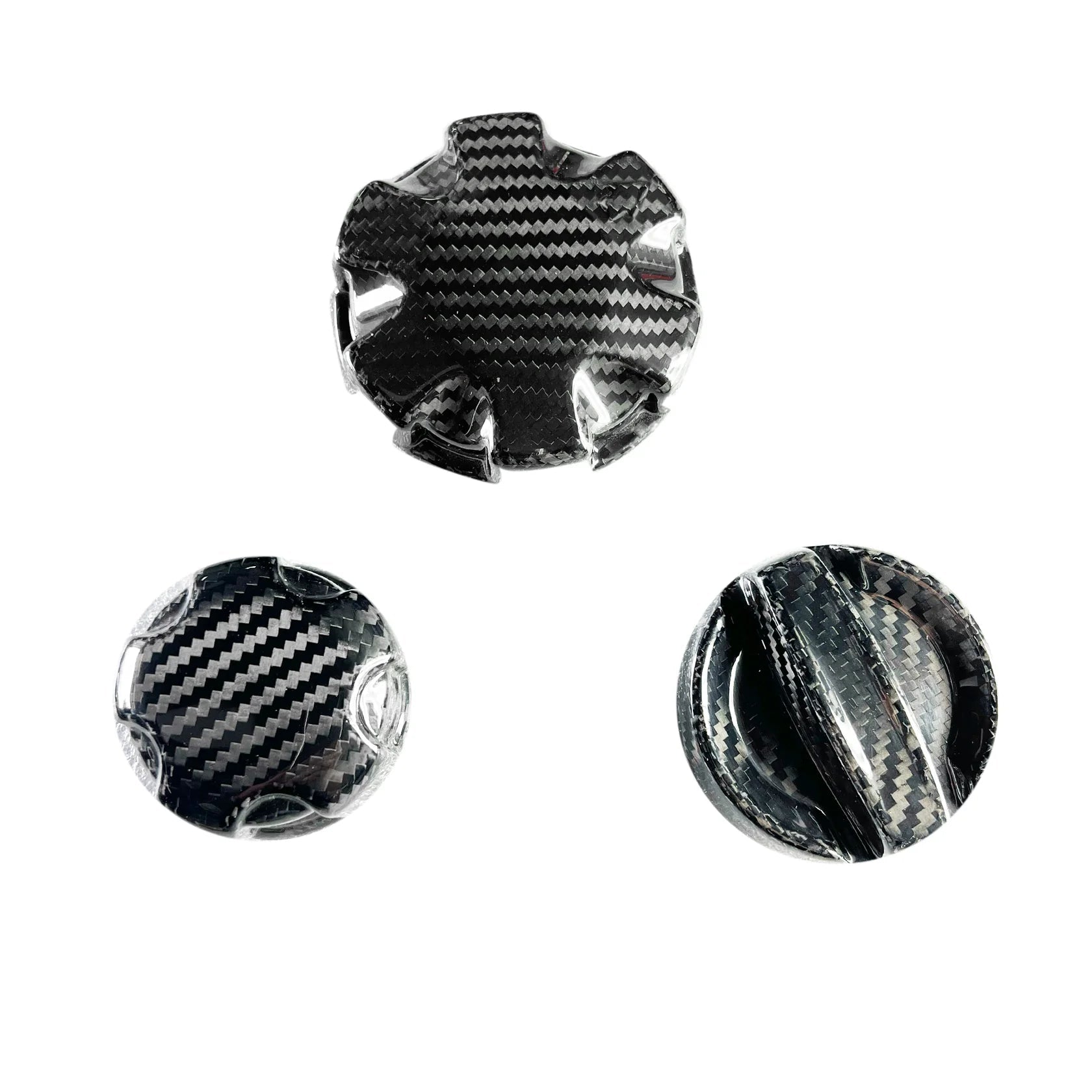 Prepreg Carbon Fiber Engine Bay oils Cap Set  - BMW G80 G82 G87 X3M X4M S58