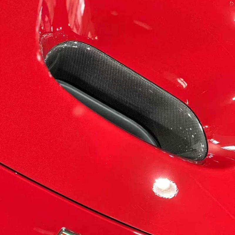 Dry Carbon fiber hood air guide Trim - Ferrari F8