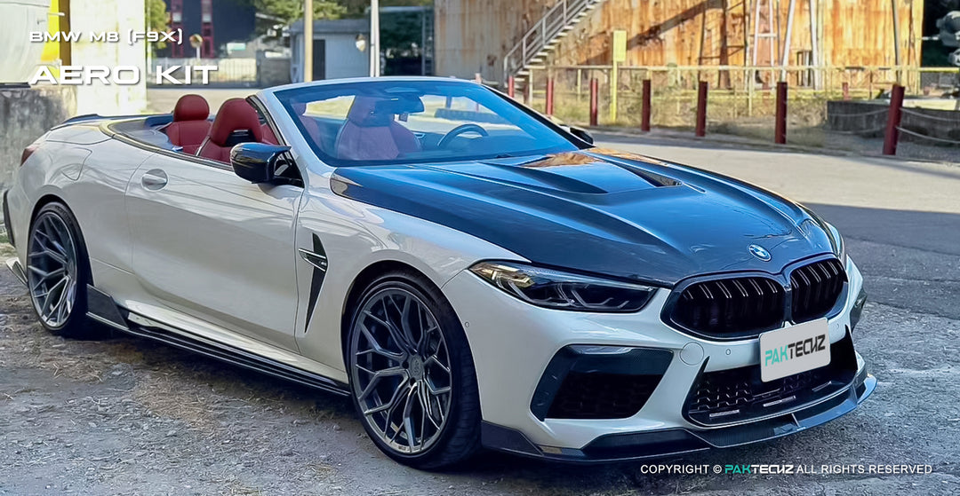 Dry Carbon Fiber PT Style Front Lip - BMW M8 F91 F92 F93