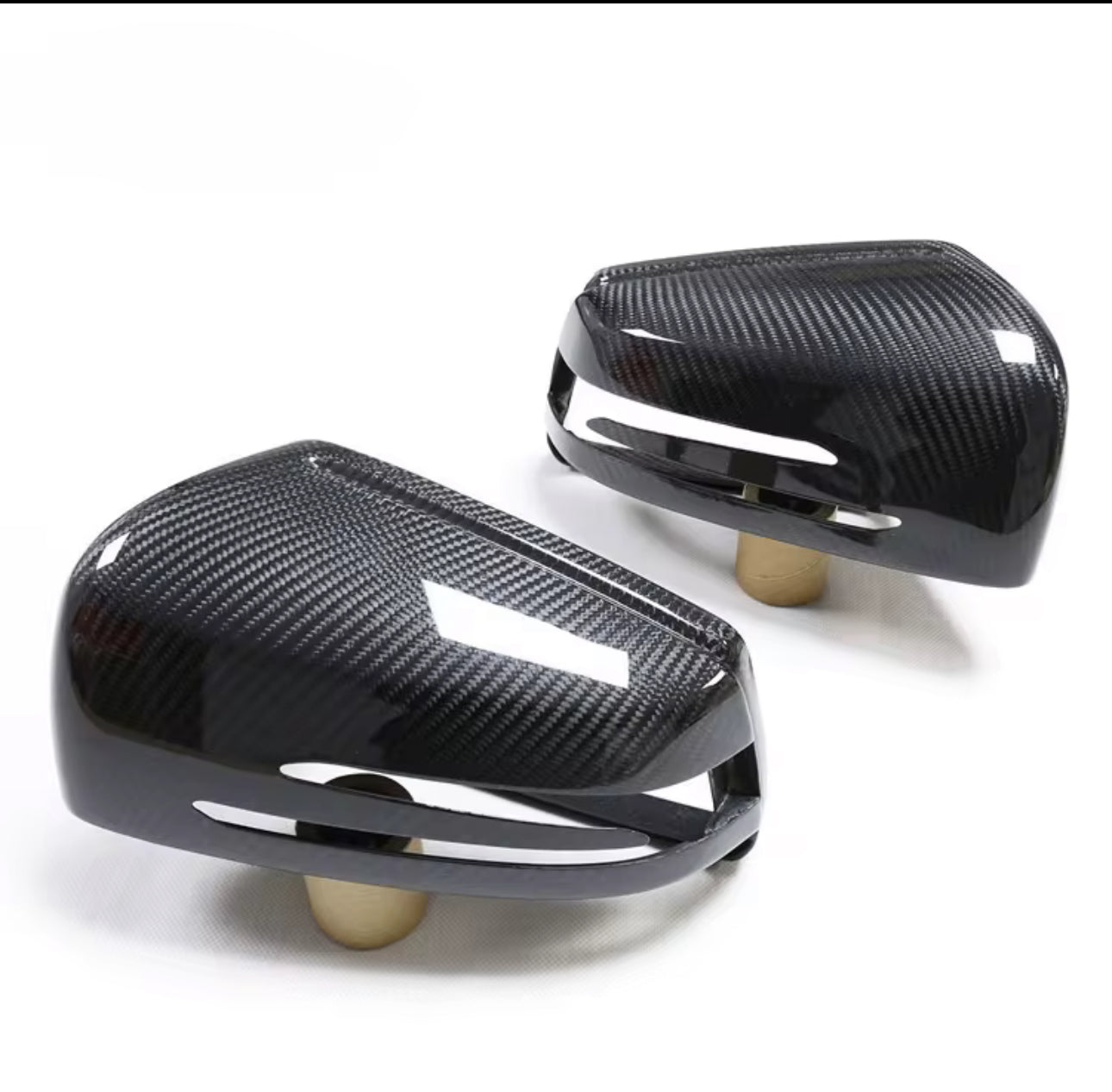 Carbon fiber Mirror Caps Replacement  -Carbon Fiber Mirror Cap Set - Mercedes Benz W463 G Class, W166 GLE Class, & X166 GLS Class
