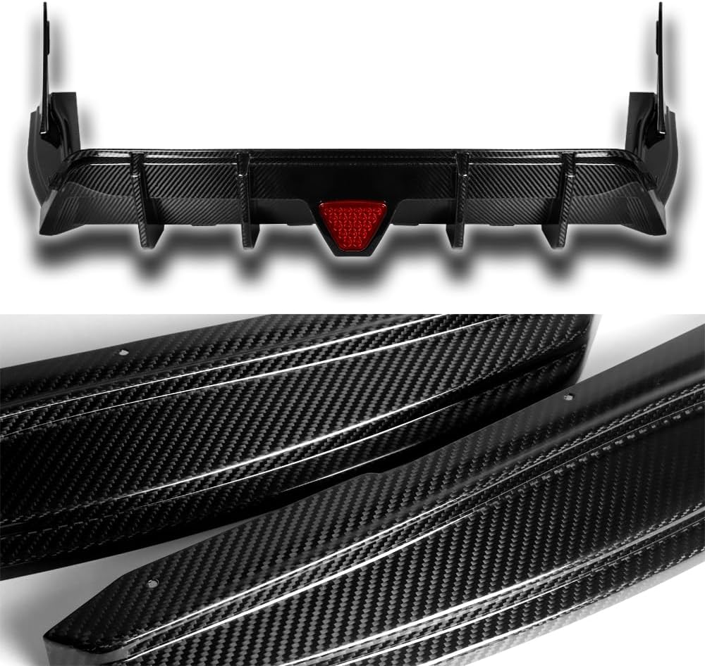 Carbon Fiber Rear diffuser w/ LED Light - 18-24 TOYOTA CAMRY SE XSE