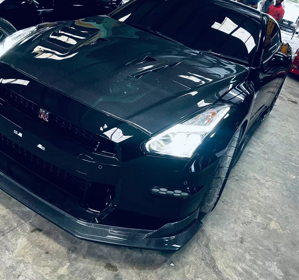 Carbon fiber T style front lip - Nissan R35 GTR 2024+