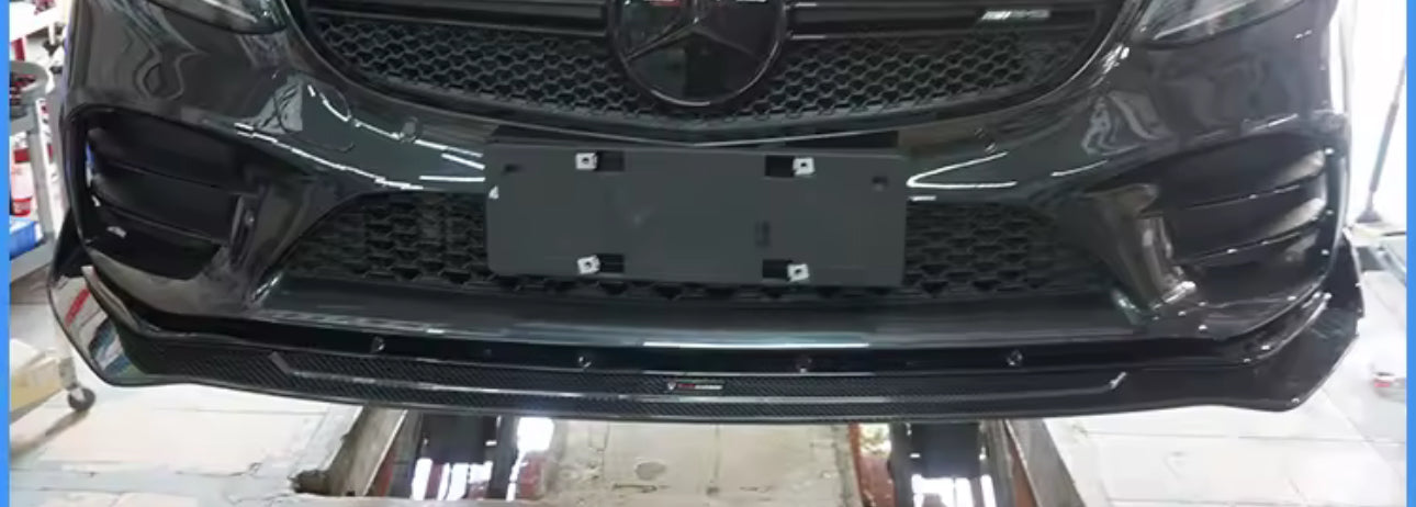 Carbon fiber TK Style front lip - Mercedes Benz AMG C Class C43 Coupe 2019-2023