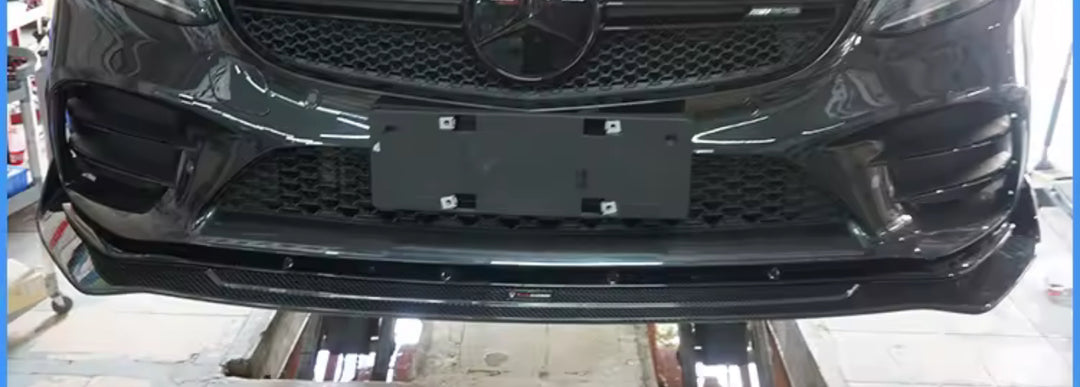 Carbon fiber TK Style front lip - Mercedes Benz AMG C Class C43 Coupe 2019-2023