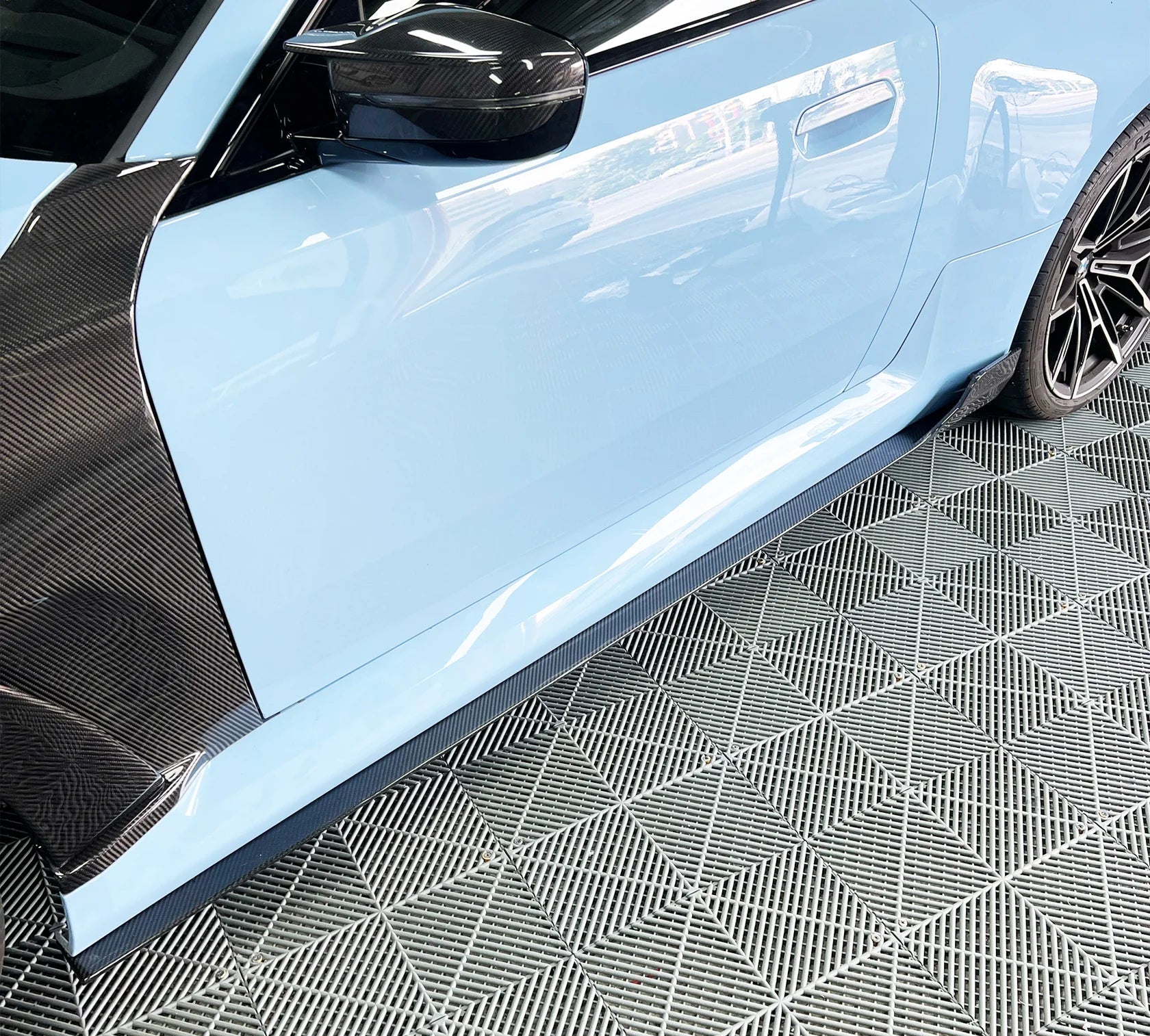 Pre Preg Carbon Fiber A style side skirts - BMW G87 M2