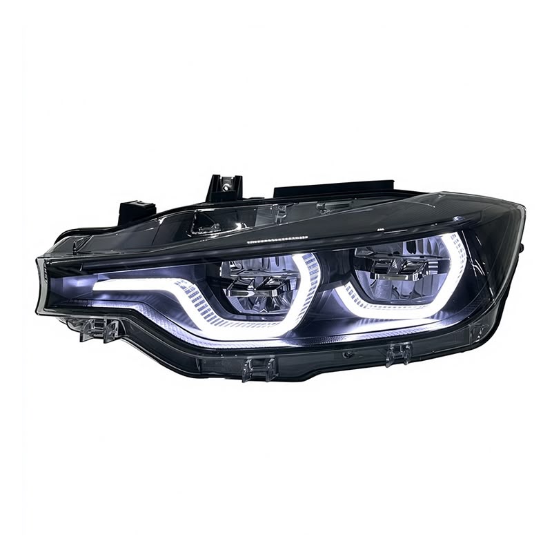 LED F8X Style M3 M4 Yellow/White Switchback DRL Color Headlight Replacement Set Upgrade - BMW F30 F31 3 Series 2012–2018