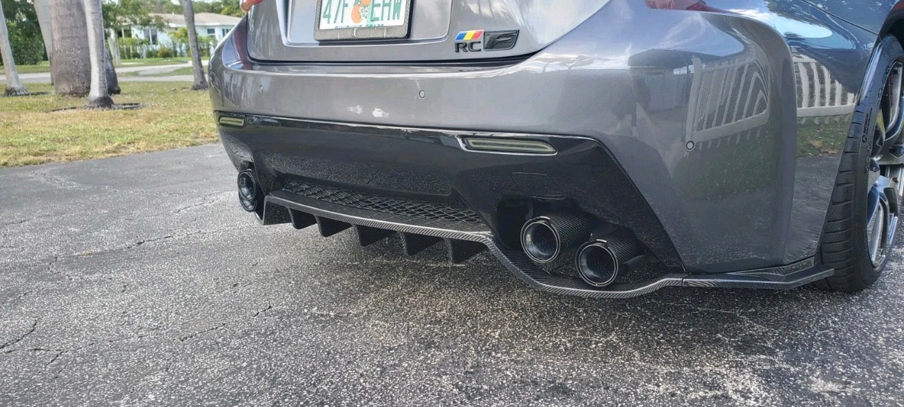 Carbon Fiber CT Rear Diffuser w/ Rear Canard - Lexus RCF RC F
