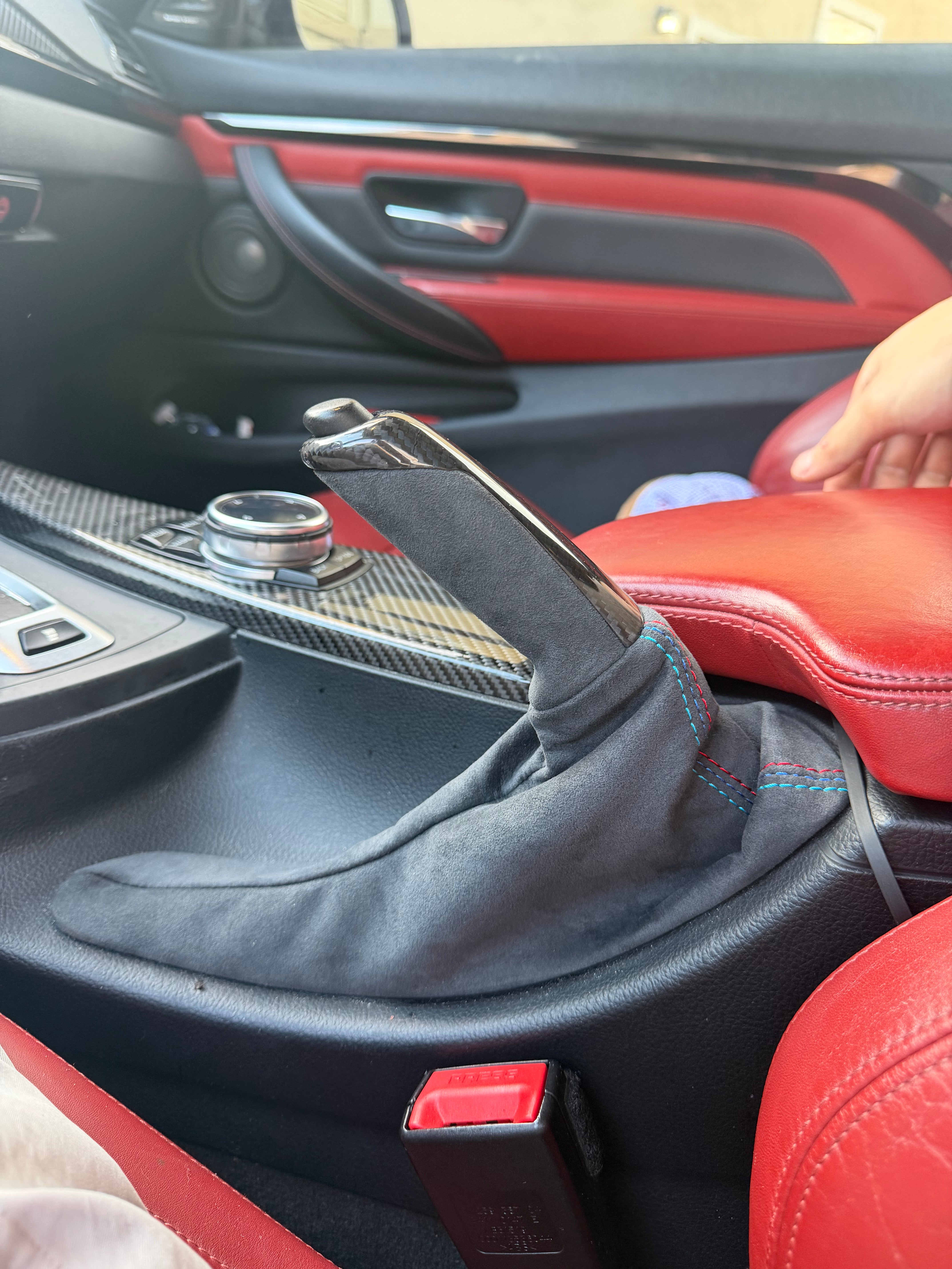 Carbon Fiber Alcantara E Brake Handle w/ Boot replacement - BMW F Chassis