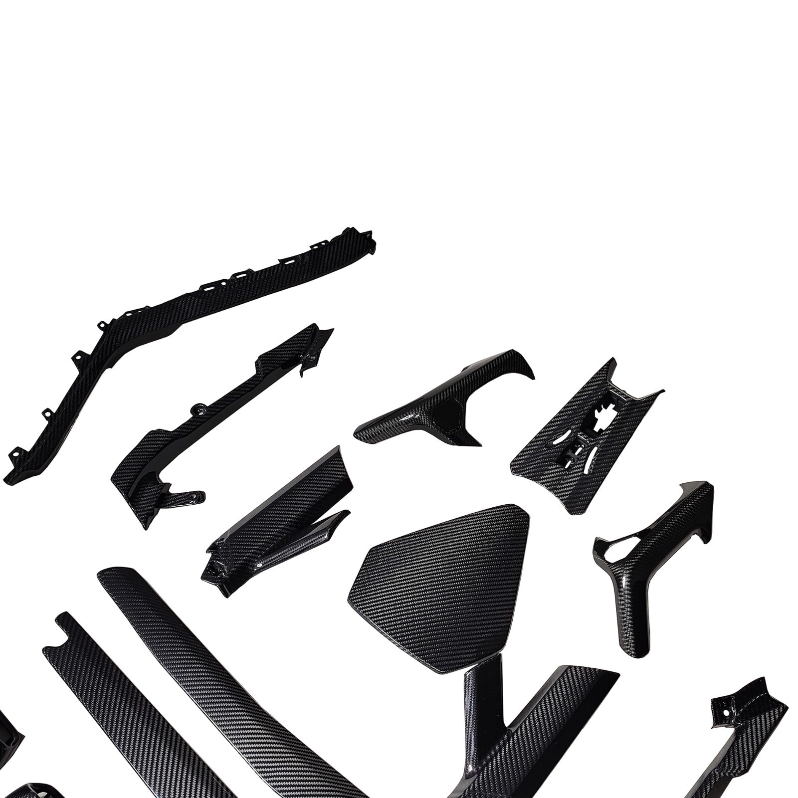 Dry Carbon Fiber Full complete Interior Trim Set V3 (16pc) - Lamborghini Huracan