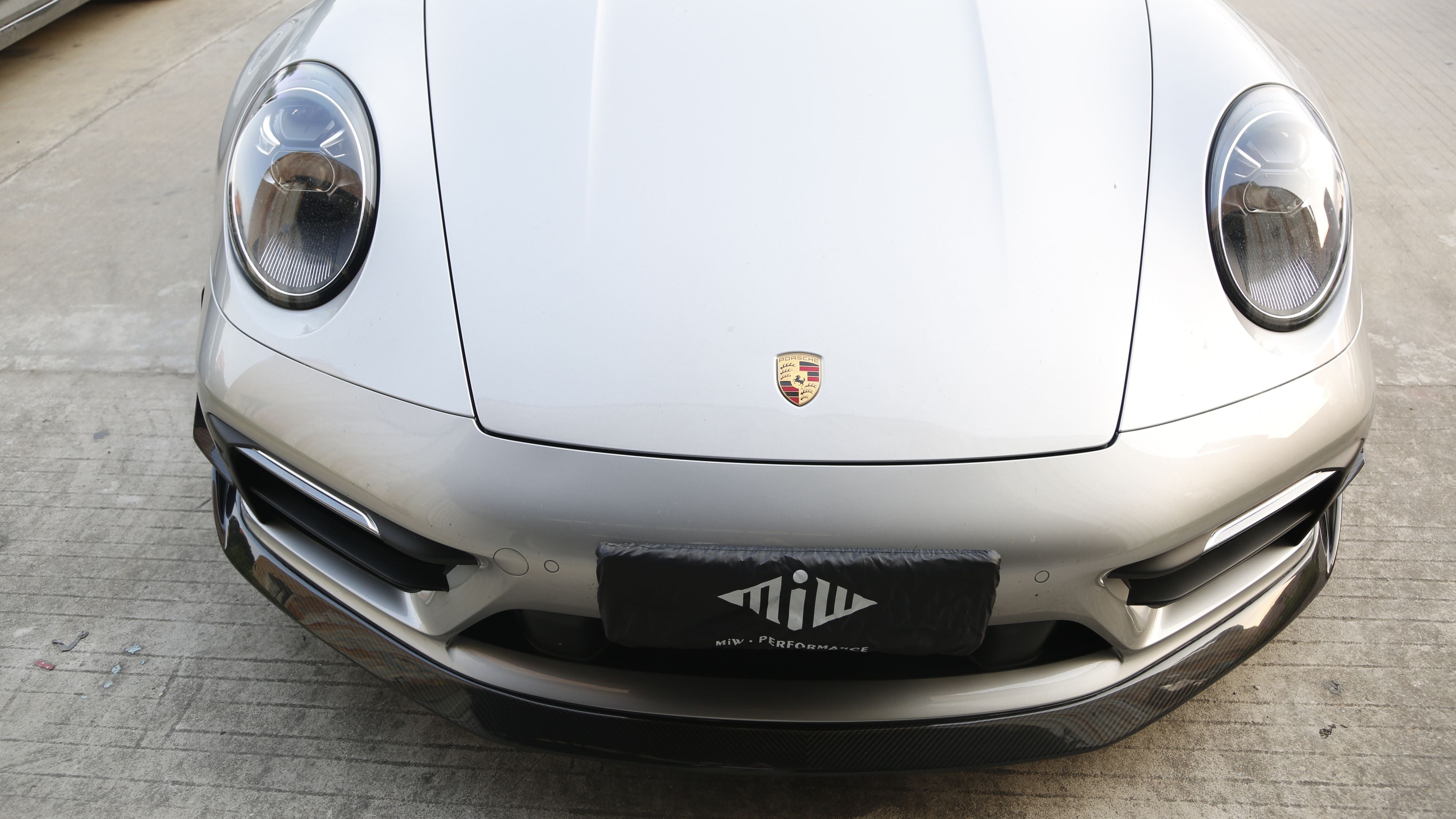 Dry Carbon Fiber Front Lip P style - Porsche 911/992.1 Carrera/S/4/ & 4S Sport