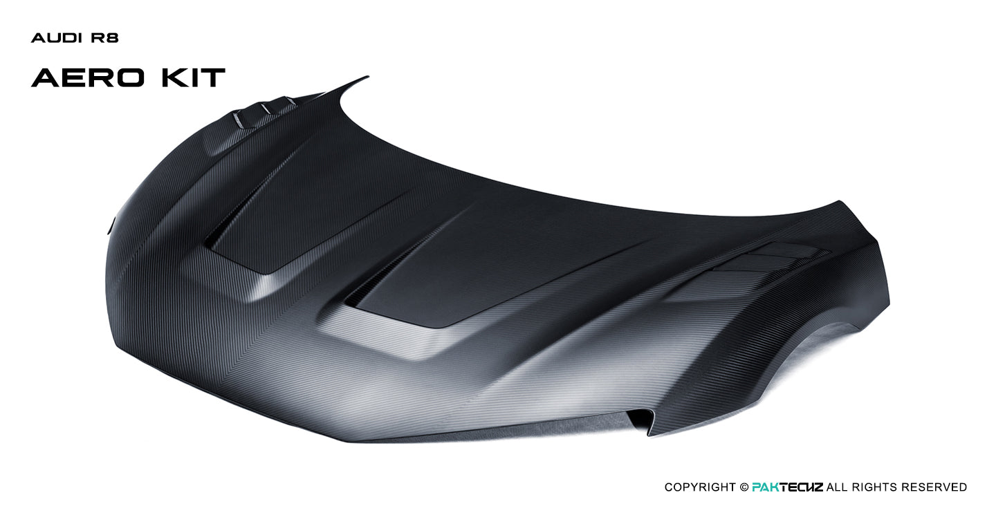 Paktechz Prepreg Carbon Fiber Front Hood - Audi R8 2016 - 2023