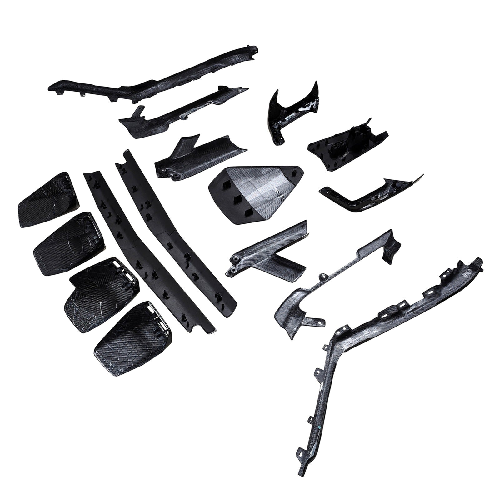 Dry Carbon Fiber Full complete Interior Trim Set V3 (16pc) - Lamborghini Huracan