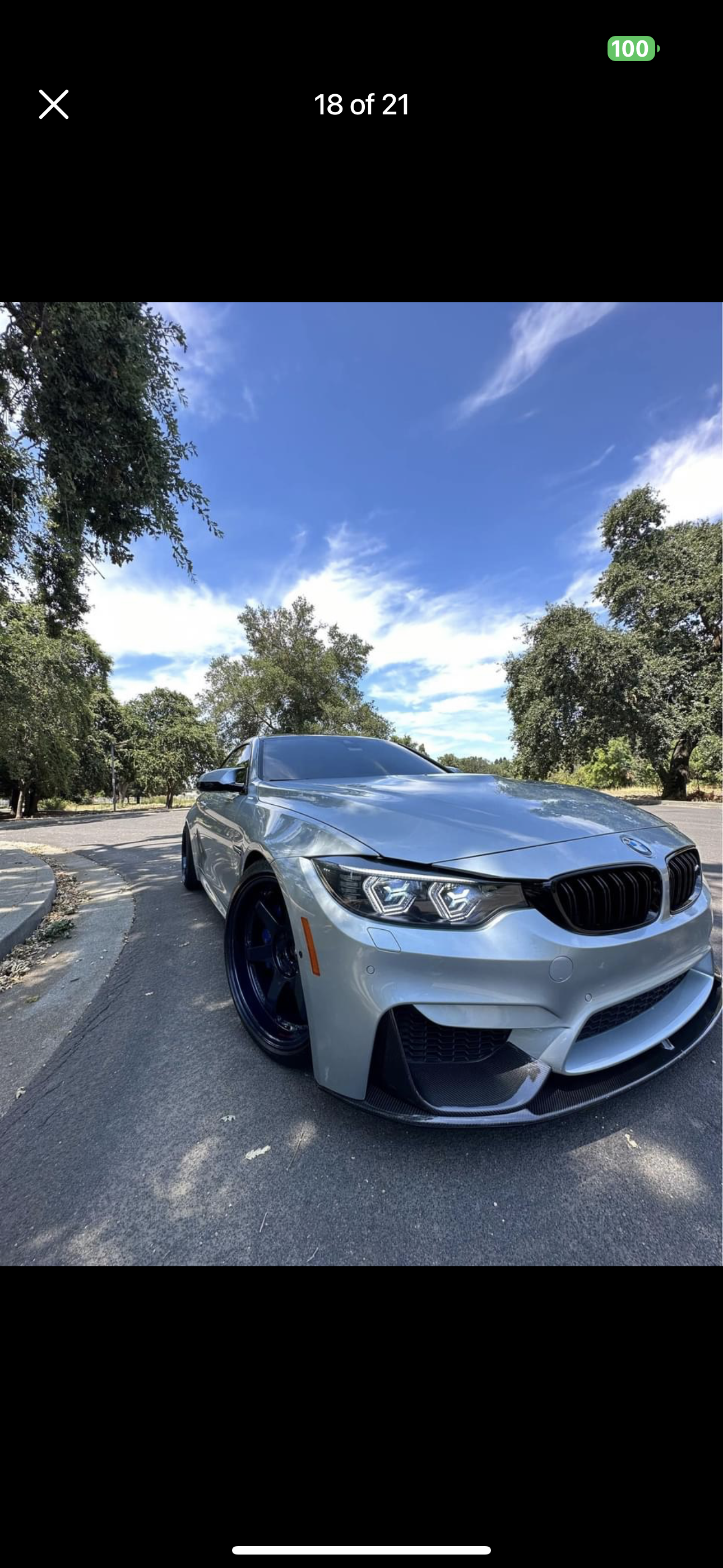 M Performance style Carbon Fiber Front Lip - BMW F80 M3 & F82 / F83 M4
