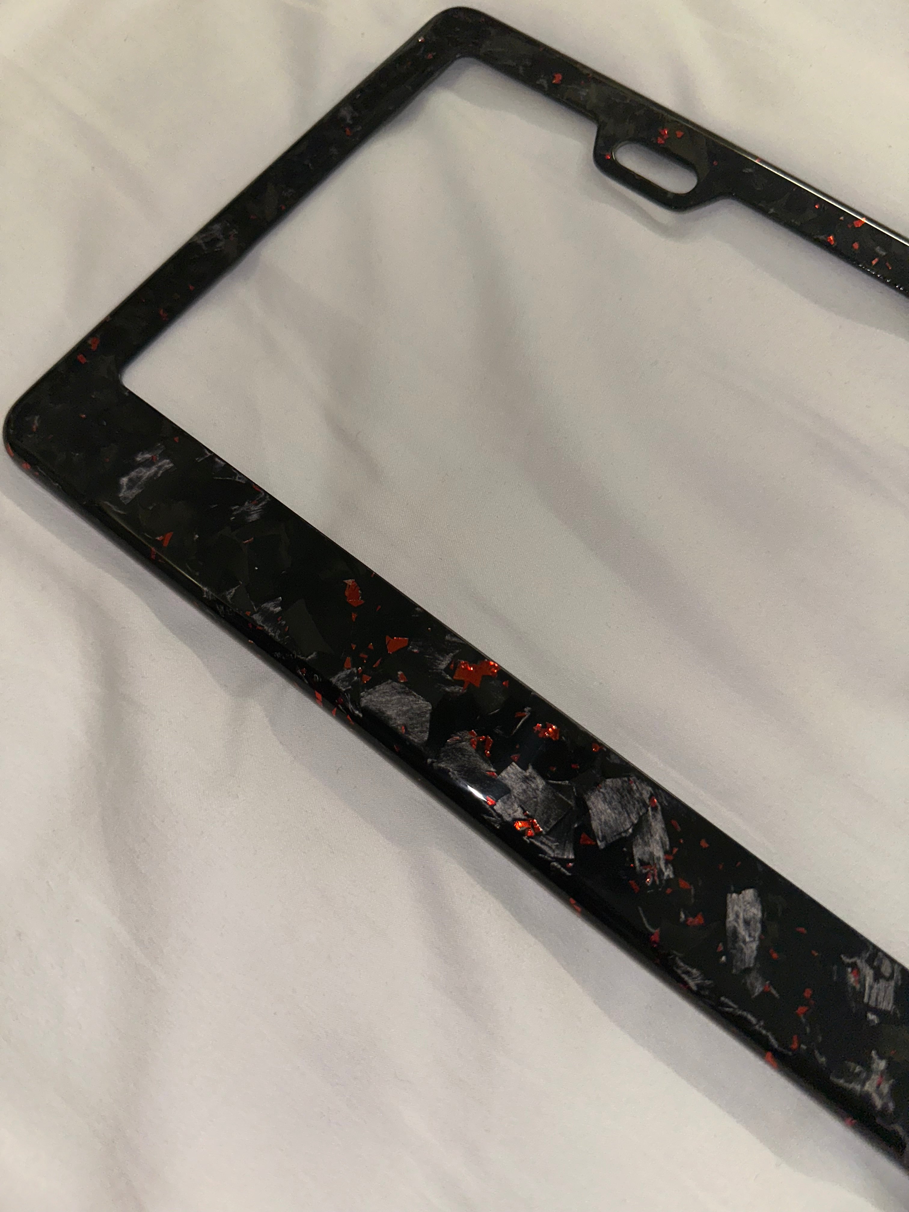 Colored Forged Carbon Fiber Universal License Plate Frame