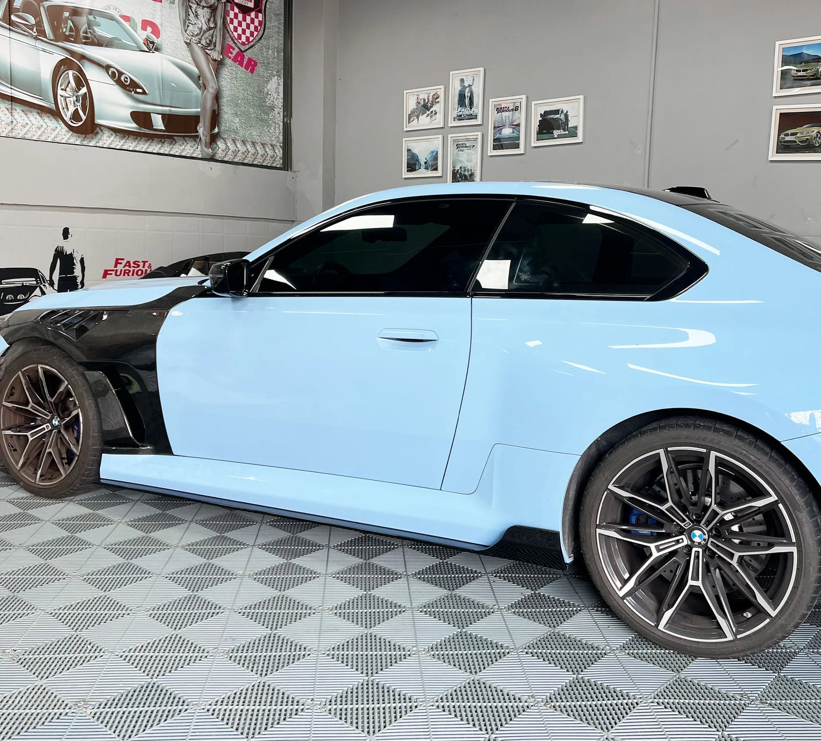 Pre Preg Carbon Fiber A style side skirts - BMW G87 M2