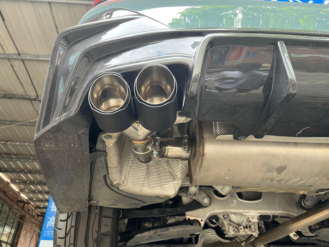 Carbon Fiber Y Pipe Exhaust Tips ( Single to Dual) V2