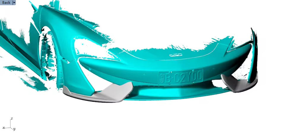 V-Style Carbon Fiber Front Splitter Lip - Mclaren 540C/570S