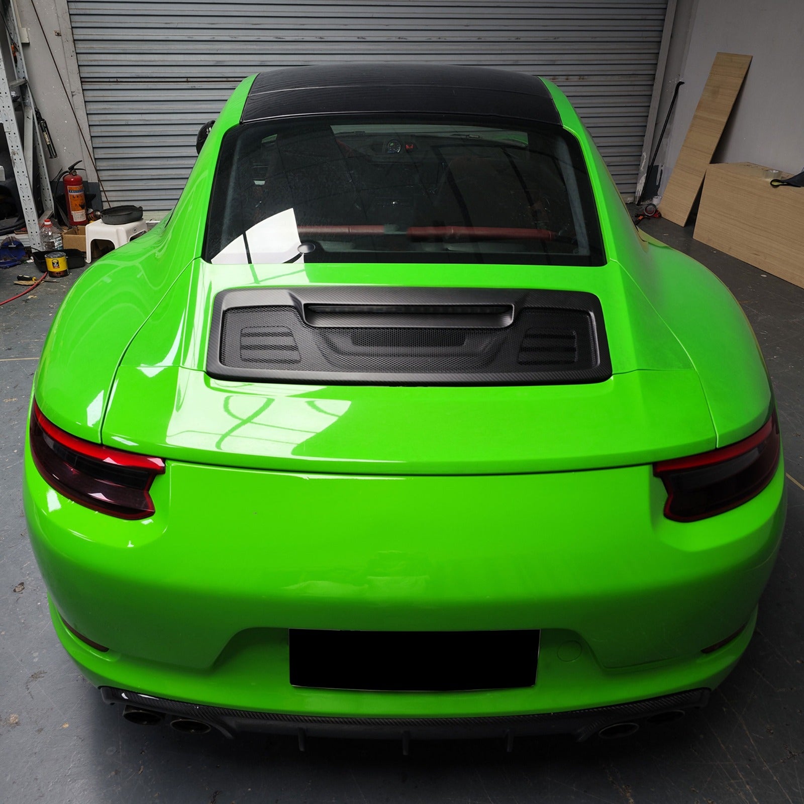 carbon fiber engine lid for Porsche 991.1