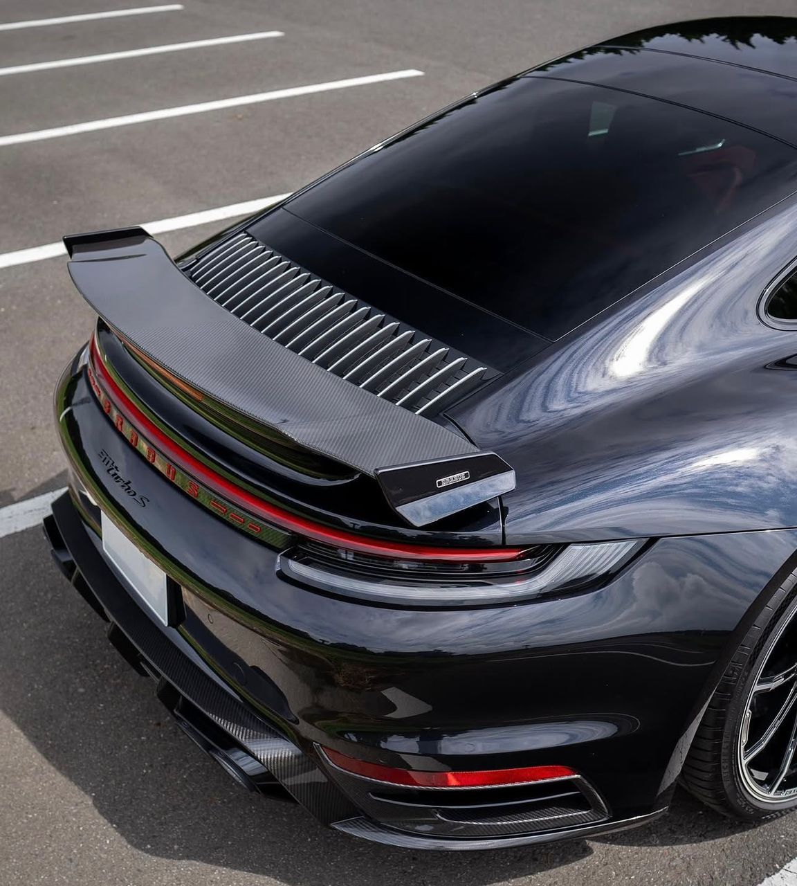 Prepreg Carbon Fiber Top Wing V2 - Porsche 992 Turbo S
