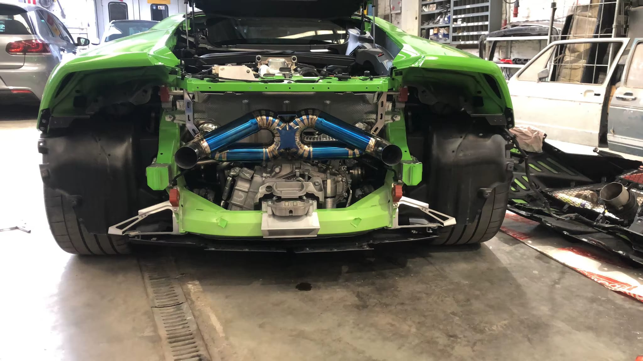 Full Titanium X Pipe Exhaust - Lamborghini Huracan EVO/STO