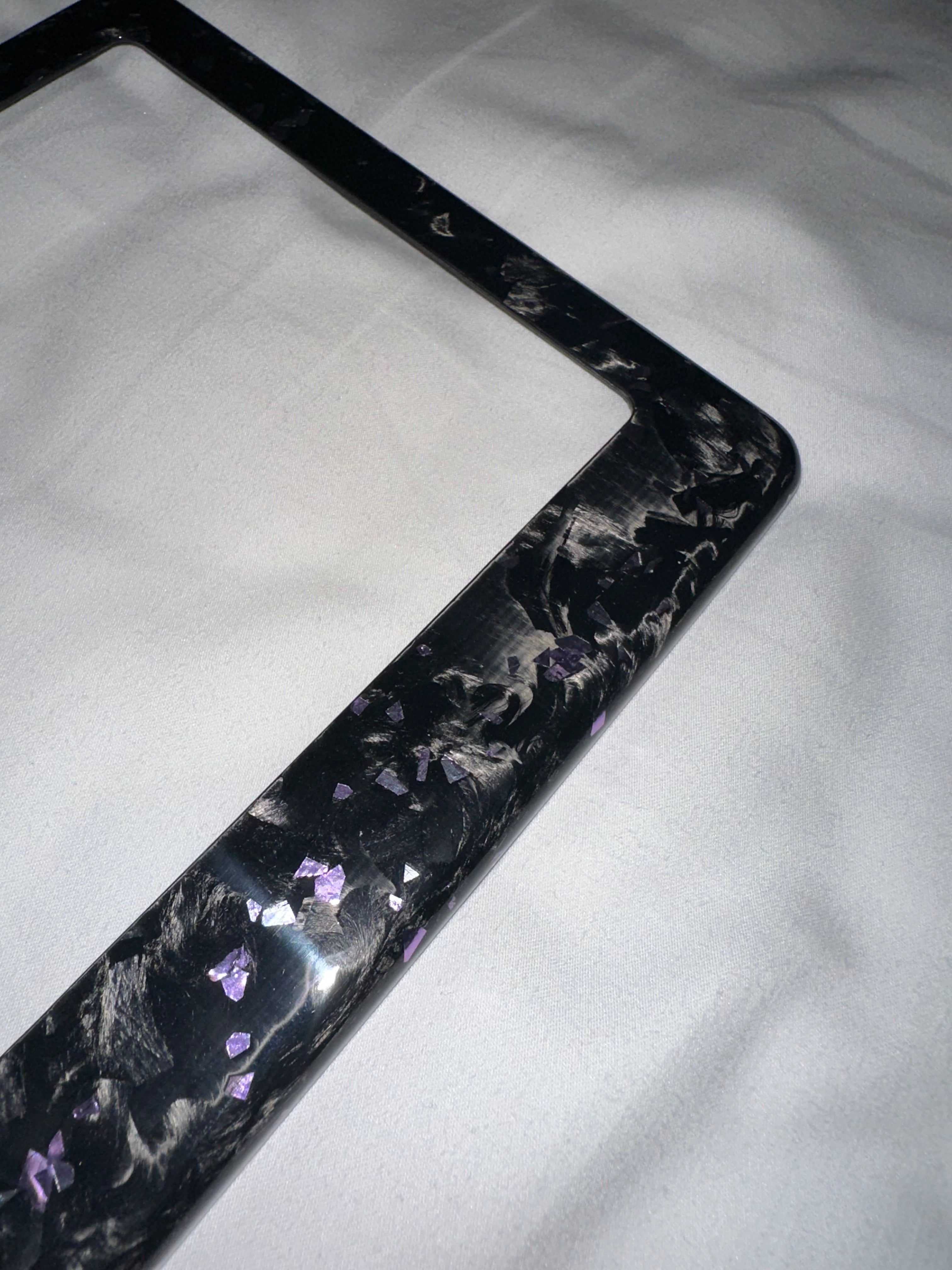 Colored Forged Carbon Fiber Universal License Plate Frame