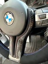 Carbon Fiber Outer center Steering Wheel Trim - F-Chassis M Vehicles