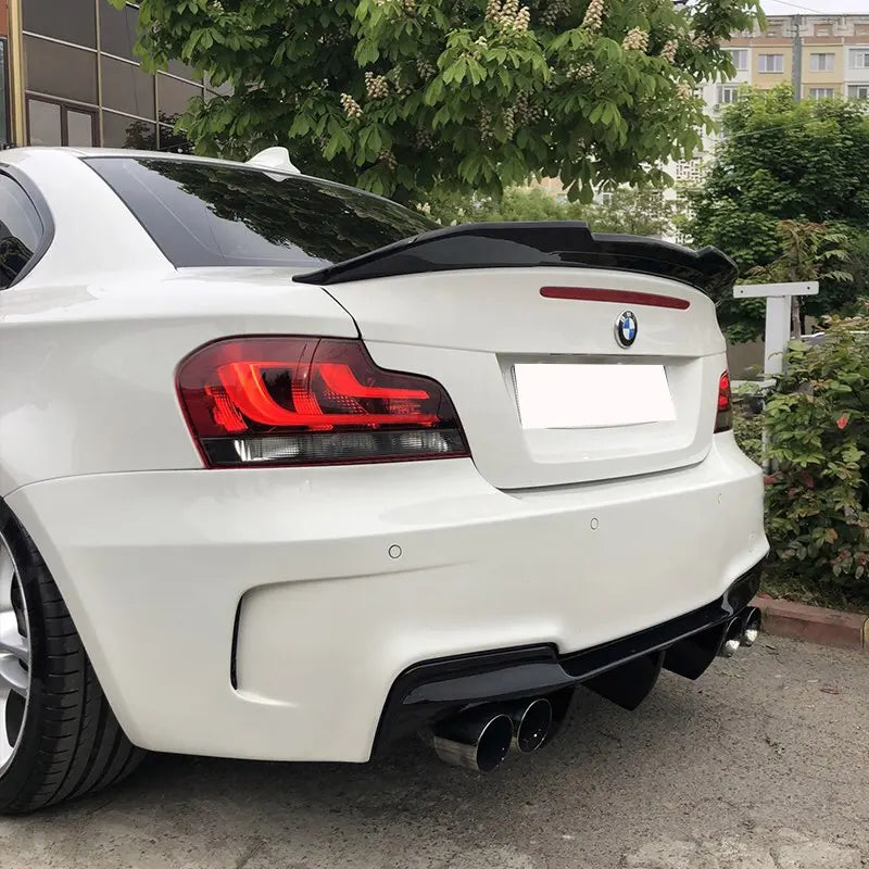 PSM Style High Kick Carbon Fiber Trunk Spoiler - BMW E82 1 Series & 1M