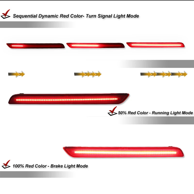 LED Sequential Rear Bumper Reflector Lights -  Toyota GR Supra