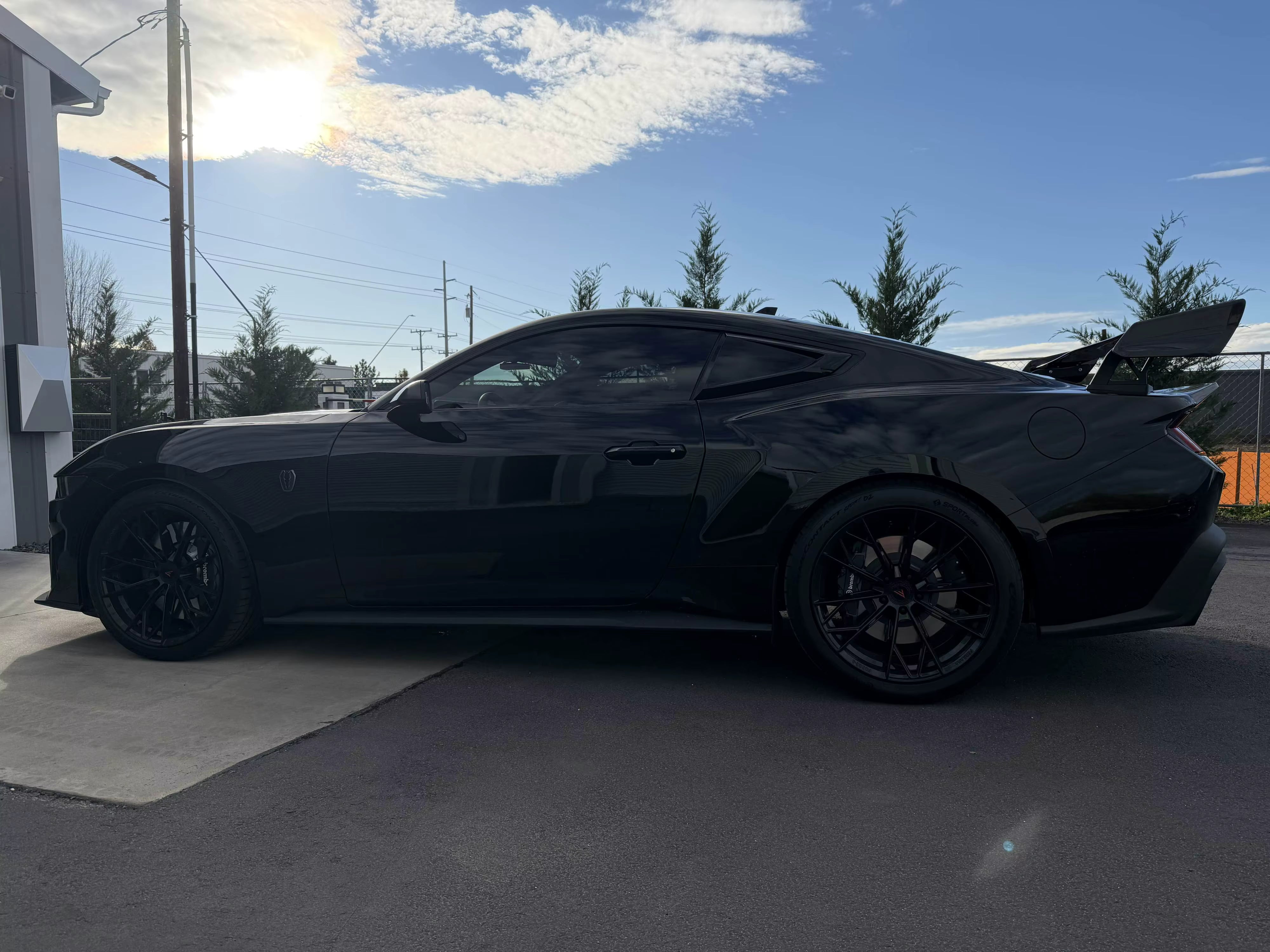 Carbon Fiber Rear Spoiler Gt Style High Wing - 2024 Ford Mustang