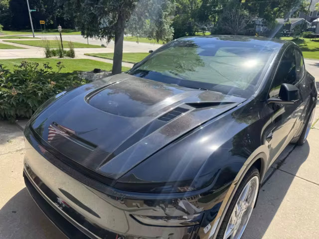 Carbon Fiber Front Bonnet Cover - Tesla Model Y Juniper 2025 2026