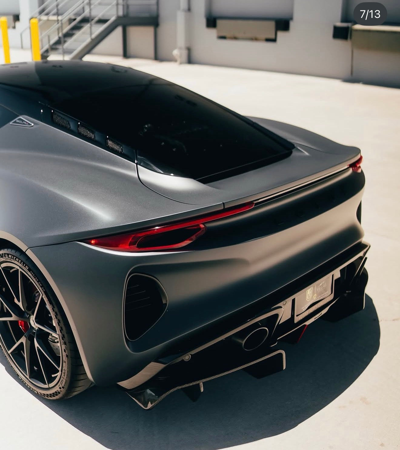 Carbon Fiber V Style Rear Diffuser w/LED - Lotus Emira
