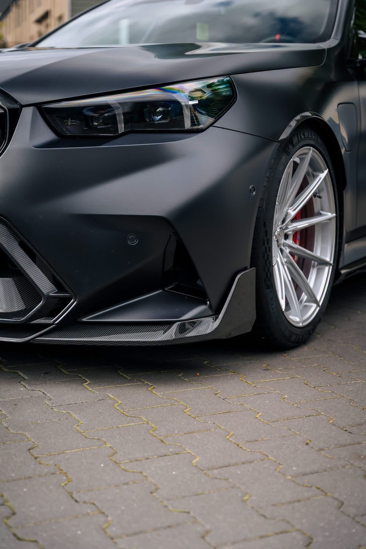 Prepreg Carbon Fiber SQ V2 Front Splitter Lip - BMW M5 G90 G99 4-Door 2025+