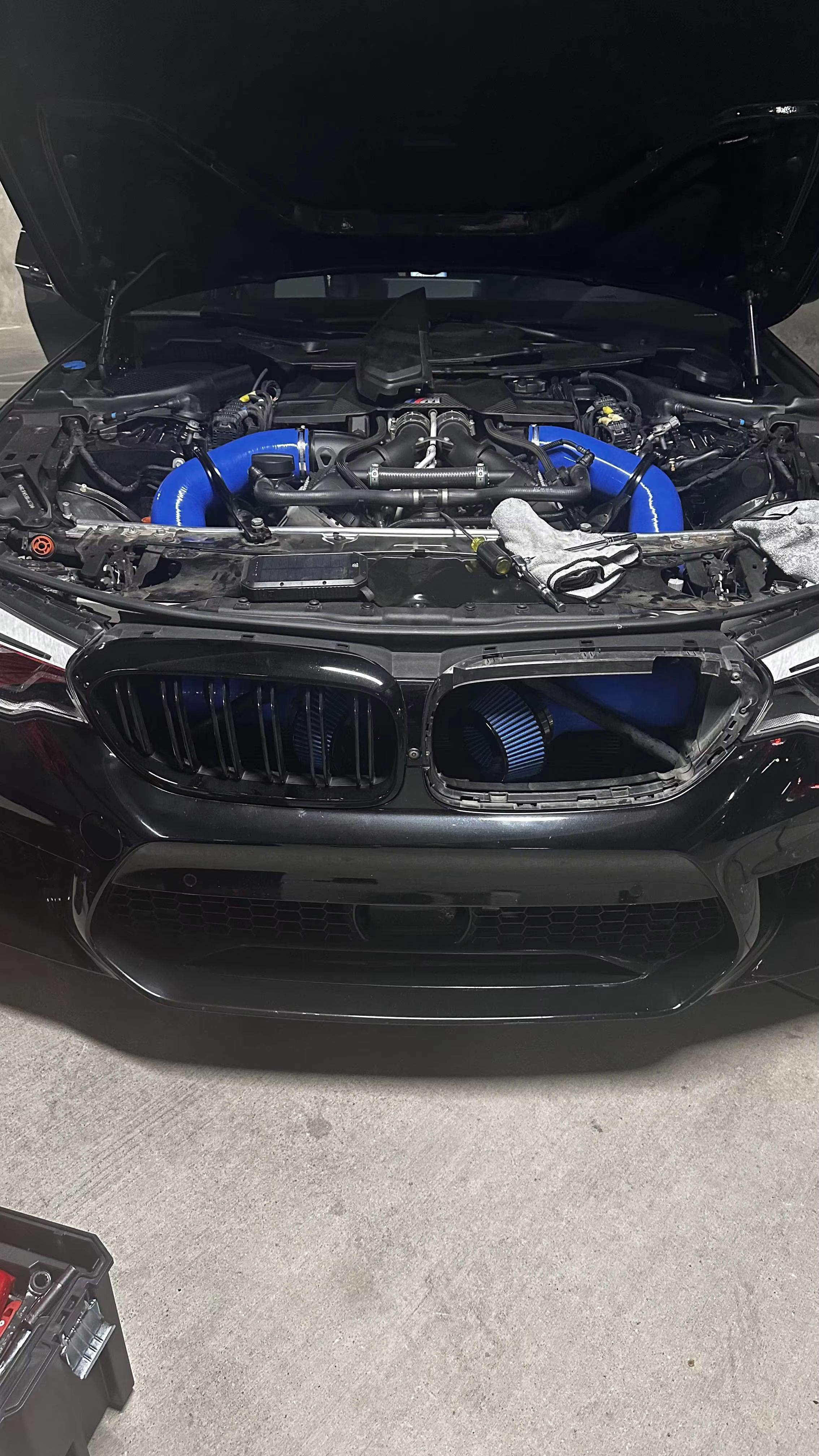 S63 Front Mount Air Intake Kit -  BMW M8 M5 F90 F91 F92 F93
