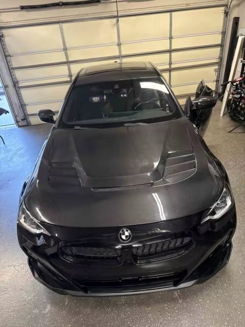 Carbon Fiber V Style Front Engine Hood Bonnet - BMW G87 M2 / G42 2 Series