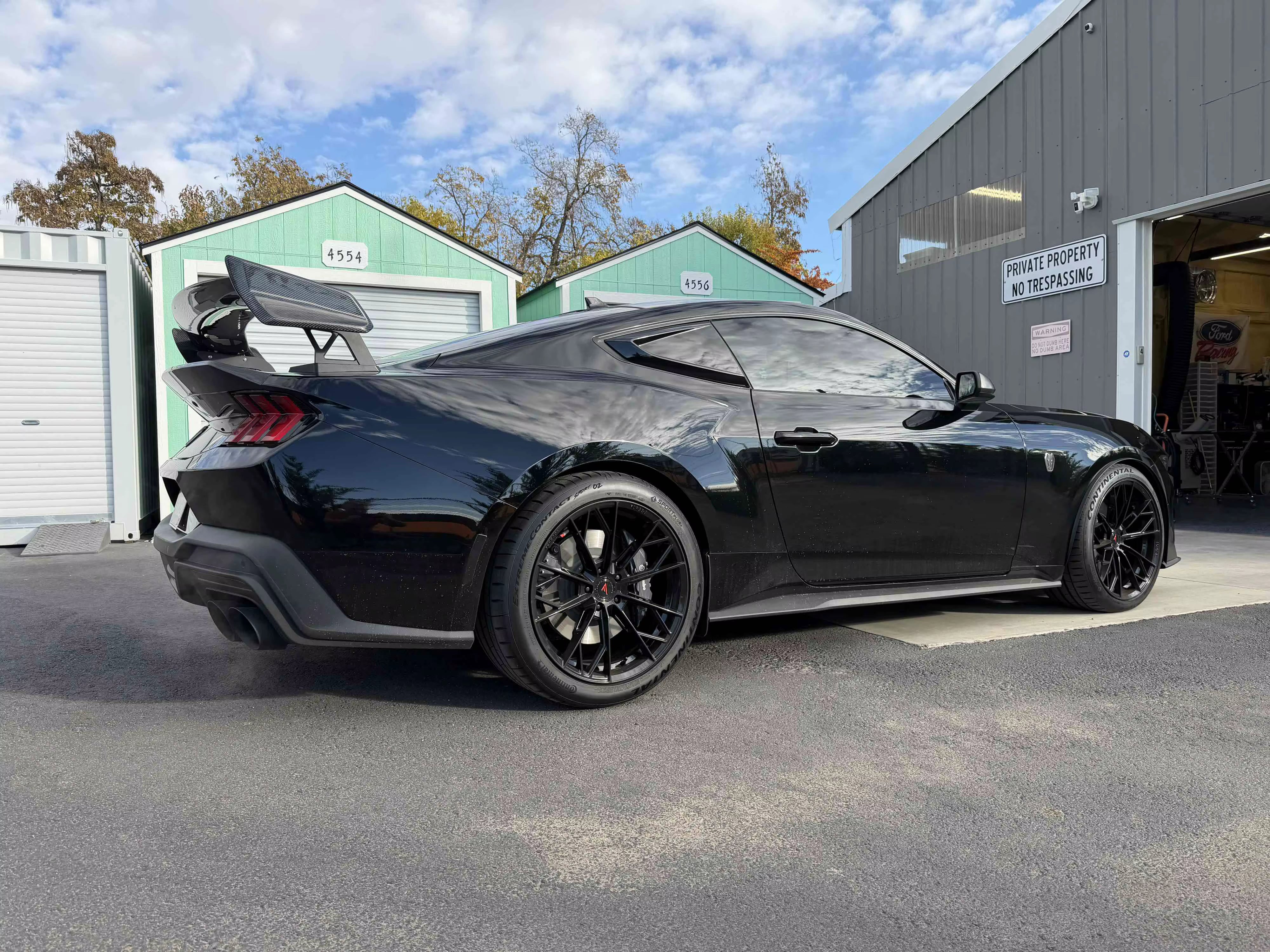 Carbon Fiber Rear Spoiler Gt Style High Wing - 2024 Ford Mustang