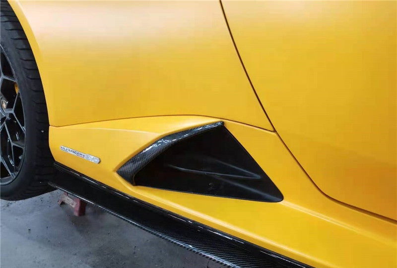 Carbon Fiber Side Skirt Trim - Lamborghini Huracan EVO & RWD & Spyder