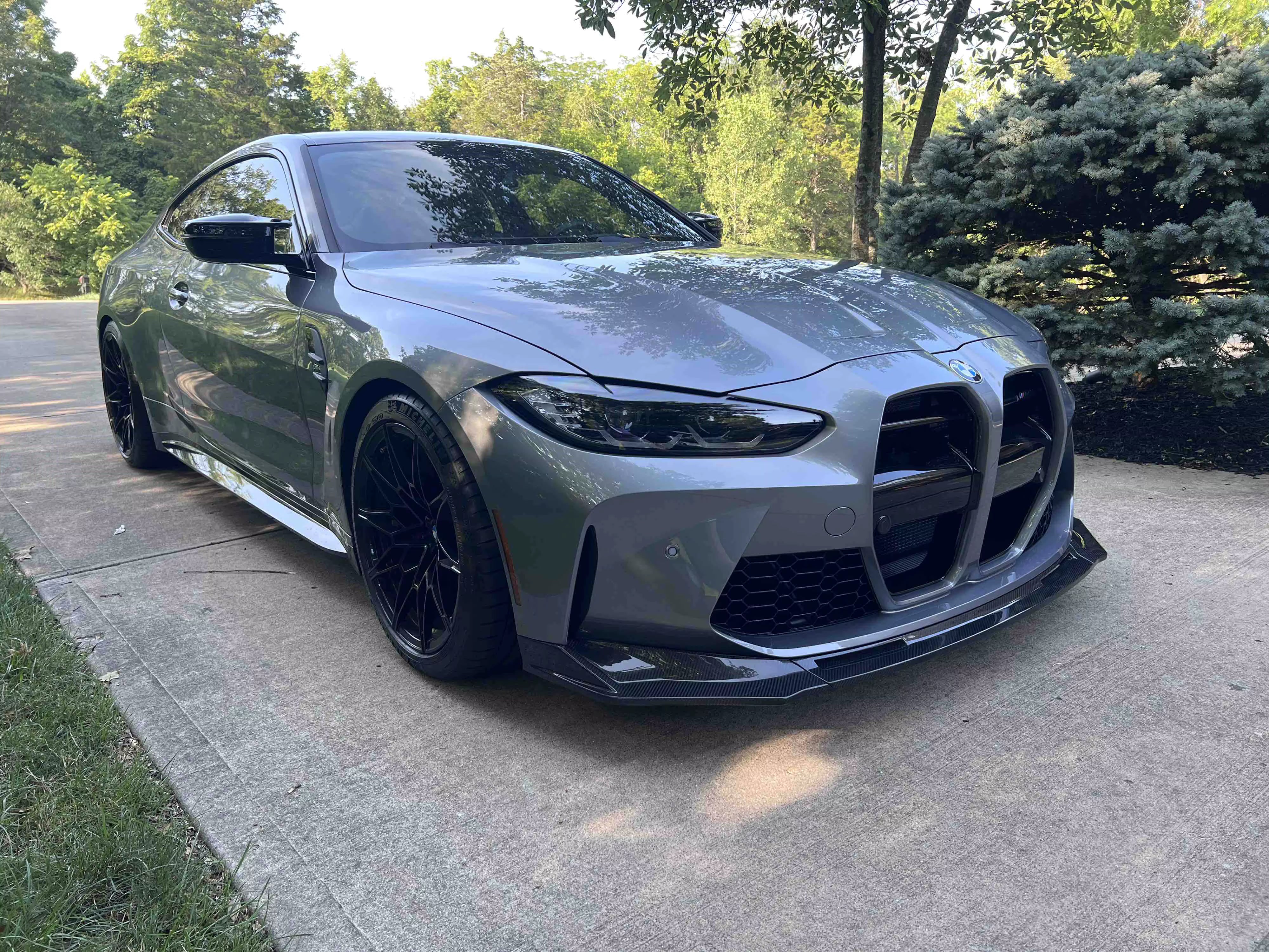 Dry Pre-Preg V Style Carbon Fiber Front Lip - BMW G80 & G81 M3 / G82 & G83 M4