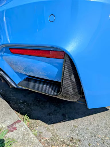 Carbon Fiber Rear Bumper Air Canards Splitter Apron - BMW F80 M3 / BMW F82 & F83 M4