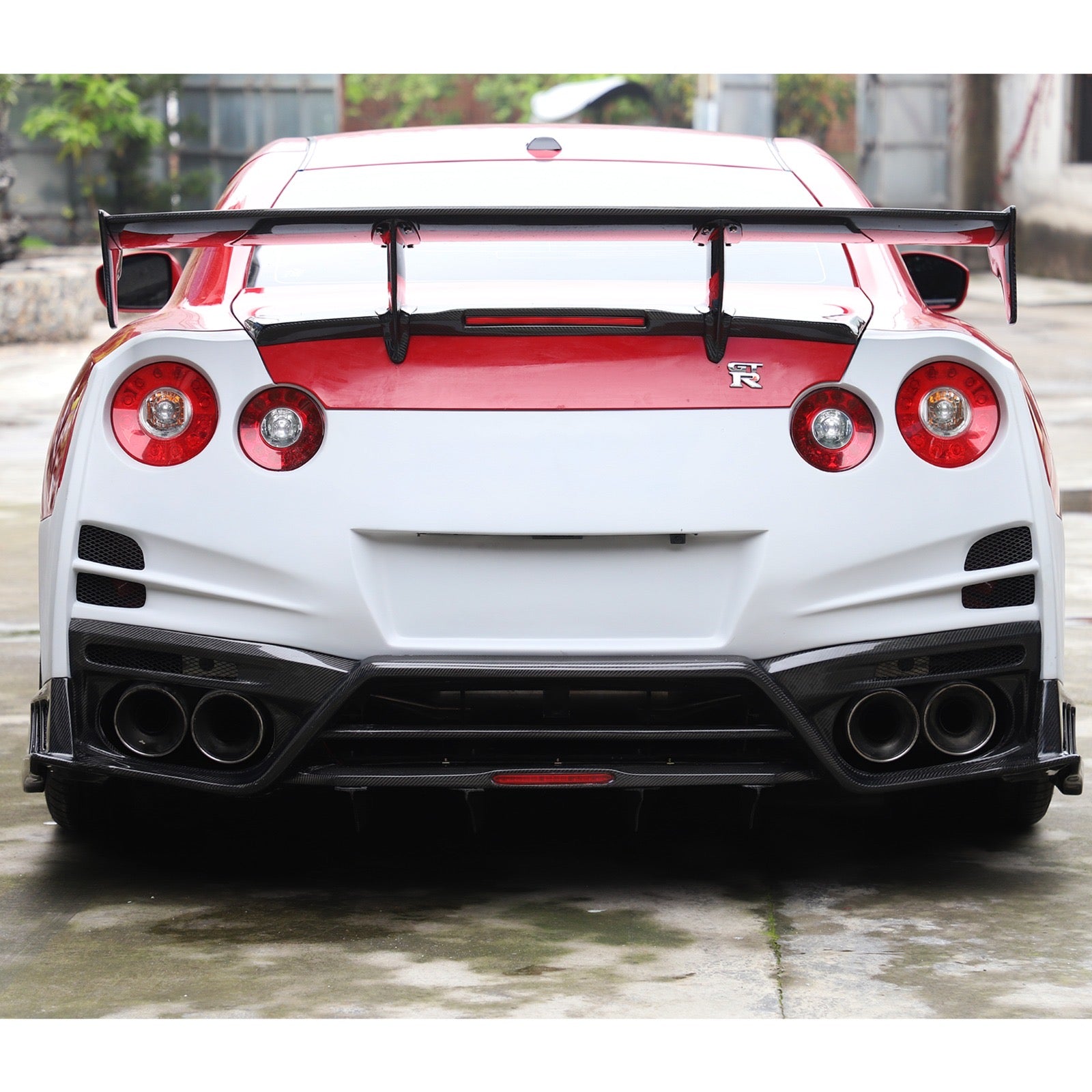 Carbon Fiber TS Rear Trunk Wing- Nissan GTR R35 2008-2019